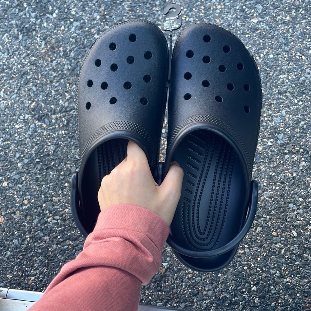 Black adult crocs M9 W11
